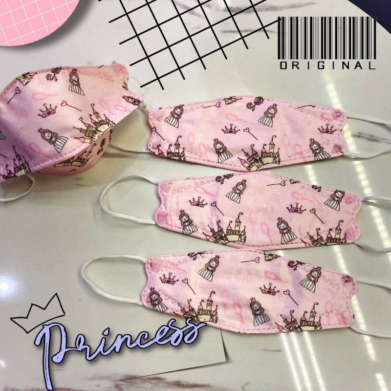 Masker KF94 Motif Masker KF94 Anak Motif Warna Isi 10pc