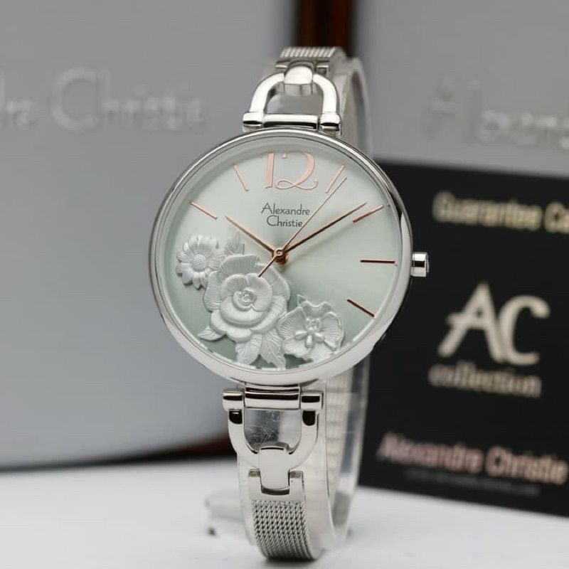 Jam Tangan Wanita Alexandre Christie Original AC 2793 Full Silver ORIGINAL