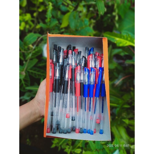 

Bolpoint Gel Mimi Bolpoint pulpen gel tinta hitam biru merah murah bagus