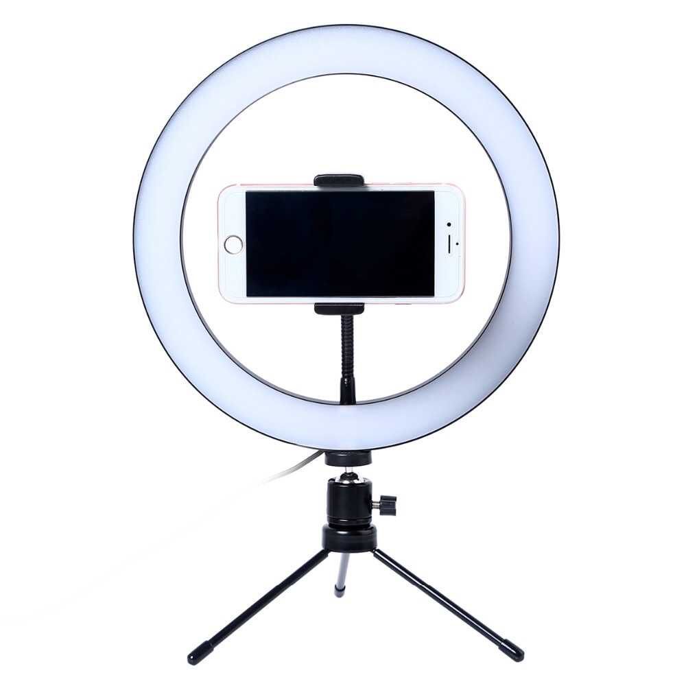 Halo Ring Light LED Lampu Holo Ring Light Led 120 LED 10 Inch Stand Holder+Mini Tripod RL