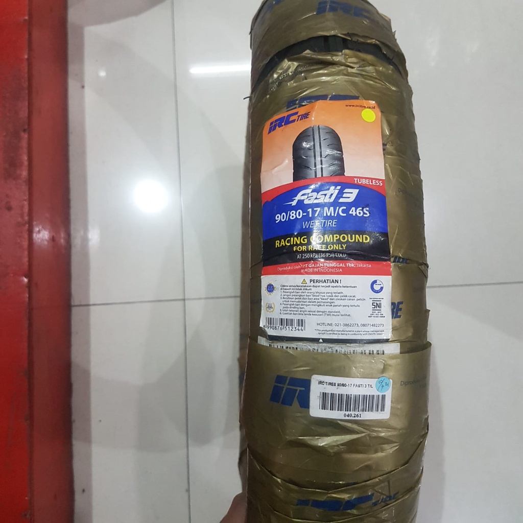 BAN LUAR IRC 90/80 RING 17 FASTI 3 T/L