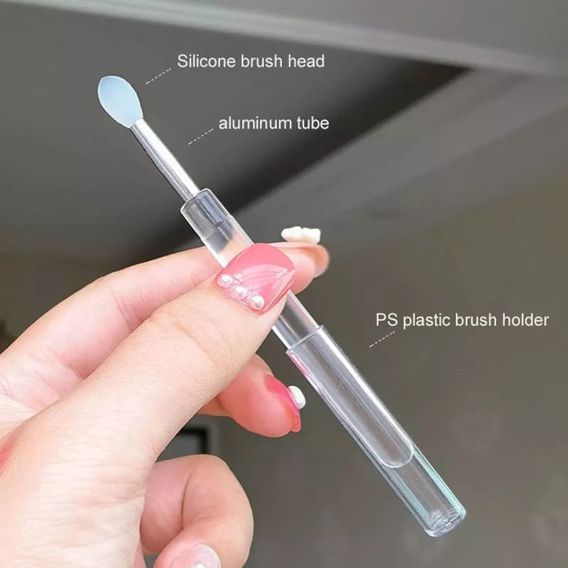 Kuas Silikon Bibir Spatula Lip Brush Kuas Bibir Mini Kuas Lipstick Lip Wand Eyeshadow Beauty Silicone Lip Lipstick Lip Gloss Brush Aplicator F823