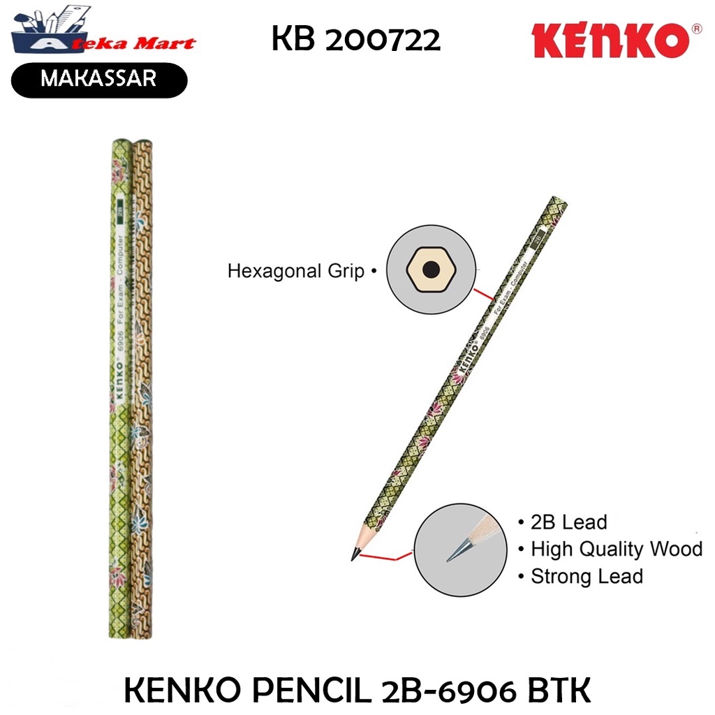 

[PCS] KENKO PENSIL 2B 6906 BTK