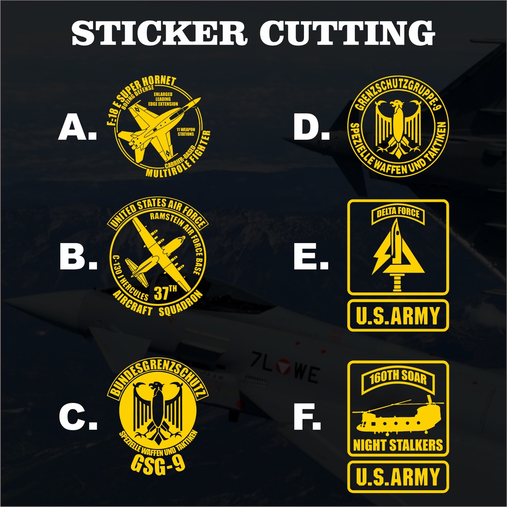 Sticker Cutting US ARMY, German ARMY