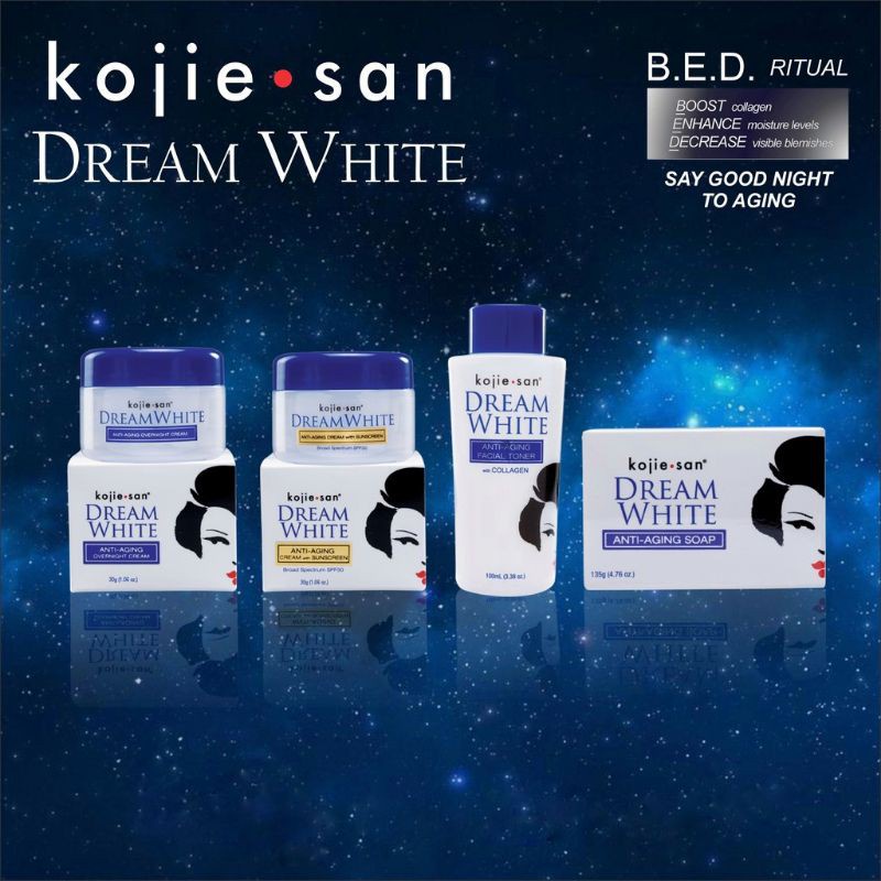 Kojie San Dream White Series (Cream/Soap/Toner) Anti Aging/Whitening