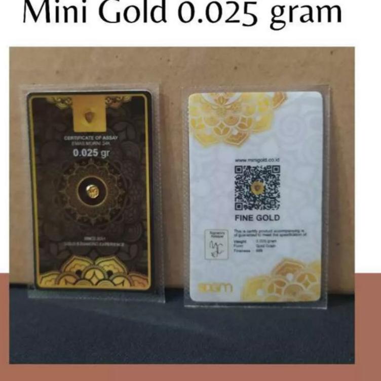 MiniGold 0,025 Gram Emas Mini Murni Logam Mulia 24 Karat