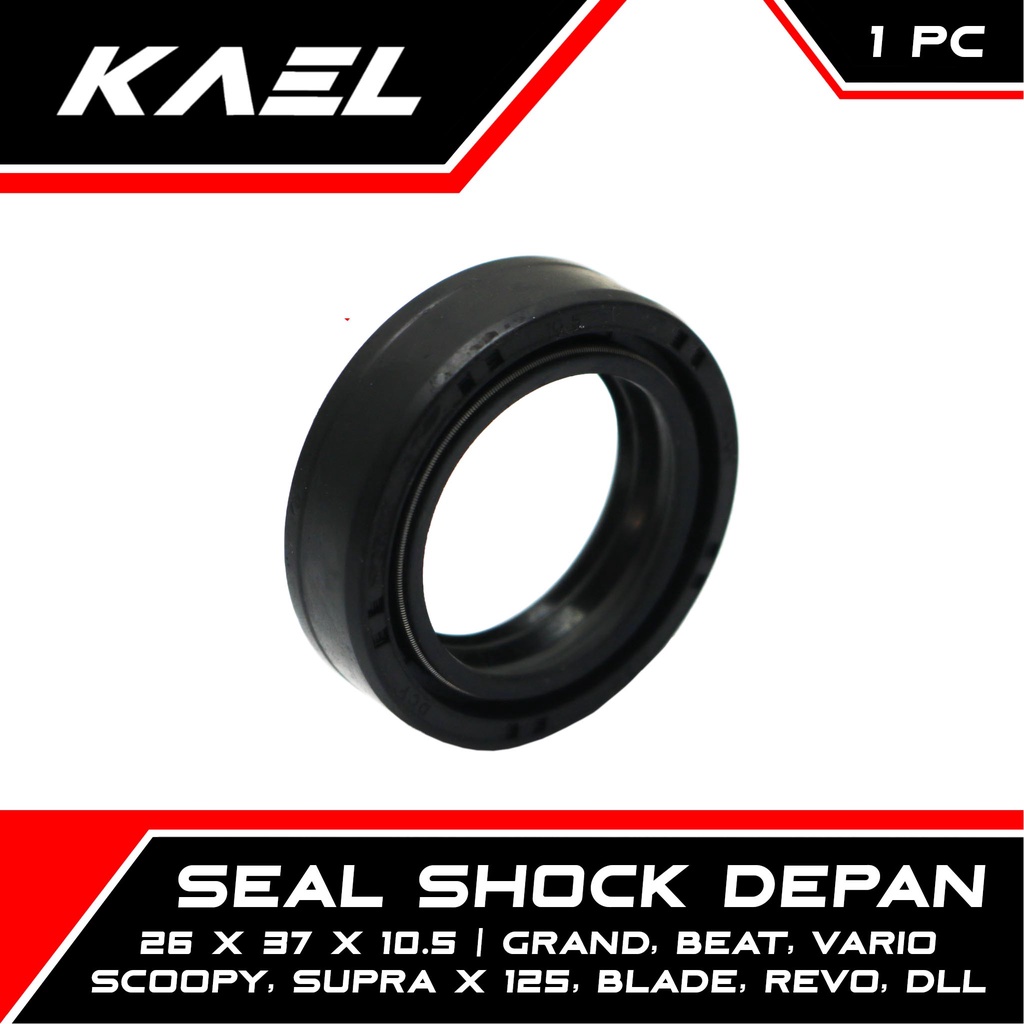 Seal Shock Depan Honda Grand/Beat Carbu-FI-Pop-eSP-Street/Vario 110 Old-Techno-125-150 New-LED/Mio Sporty-M3-Z-S/Soul GT/X-Ride/Fino F1/Supra X 125/Blade/Revo Absolute/Karisma/Jupiter-MX-Z/Vega-R-ZR/Smash/Shogun/Scoopy/Spacy Shockbreaker-Shok-Sok Oil