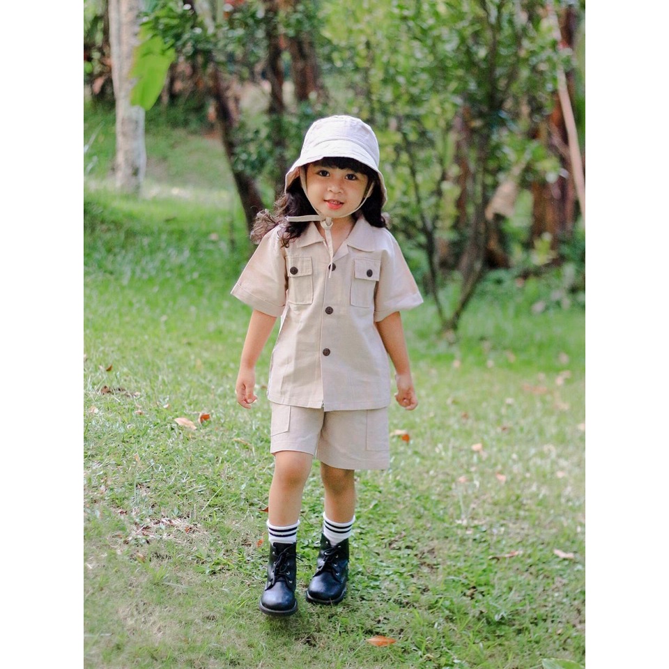 SET SAFARI SETELAN ANAK1-4 th Setelan Baju Anak