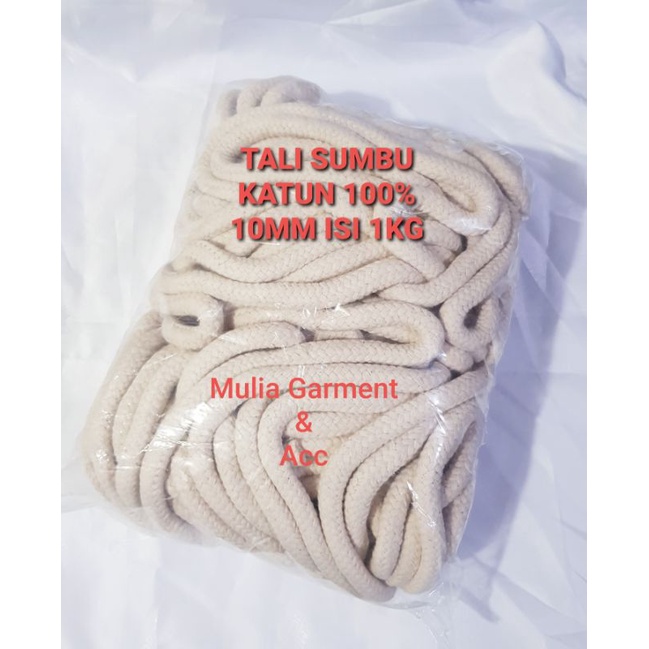 TALI SUMBU KATUN 100% DIAMETER 10mm ISI 5 METER