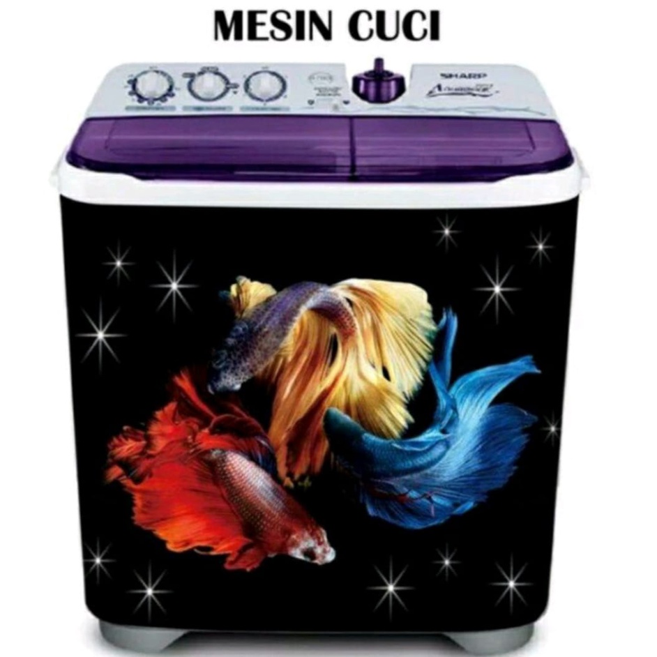 Sticker Mesin Cuci 2 Tabung 3 Ikan Cupang