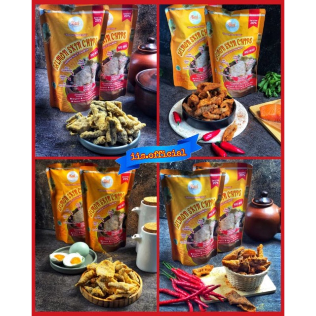 

SALMON SKIN CHIPS / KERIPIK KULIT SALMON / CEMILAN KEKINIAN / CEMILAN SEHAT / CEMILAN ANTI MICIN / CEMILAN TANPA MSG