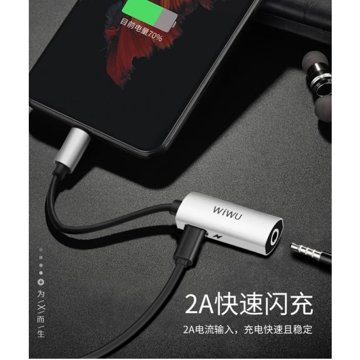 Adaptor Lightning Ke Jack Headset 3,5Mm Wiwu Premium Lt01 Iphone