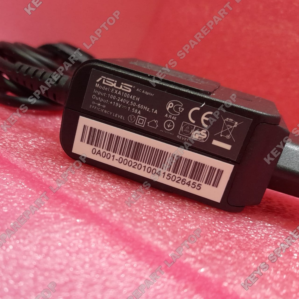 adaptor charger Asus eee PC 1015TU 1015 1025 19v 1.58a 10 inc X101 X101C X101CH X101H EXA1004EH 1025C 1025CE 1001PX 1005PX 1011CX 1015BX 1225 1225B