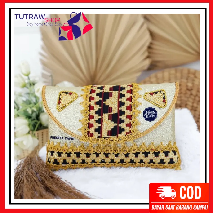 CLUTCH WANITA PESTA TAS SELEMPANG TAPIS KHAS LAMPUNG