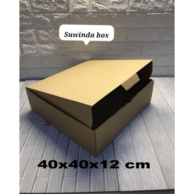 

kardus/karton uk.40x40x12 cm box packing/diecut pizza dll