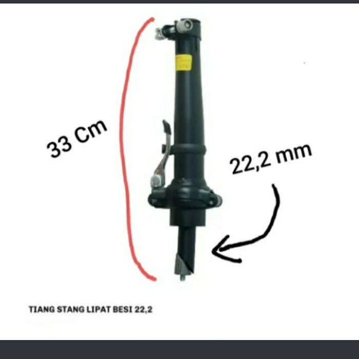 handlepost/stem sepeda lipat standard insert 22,2