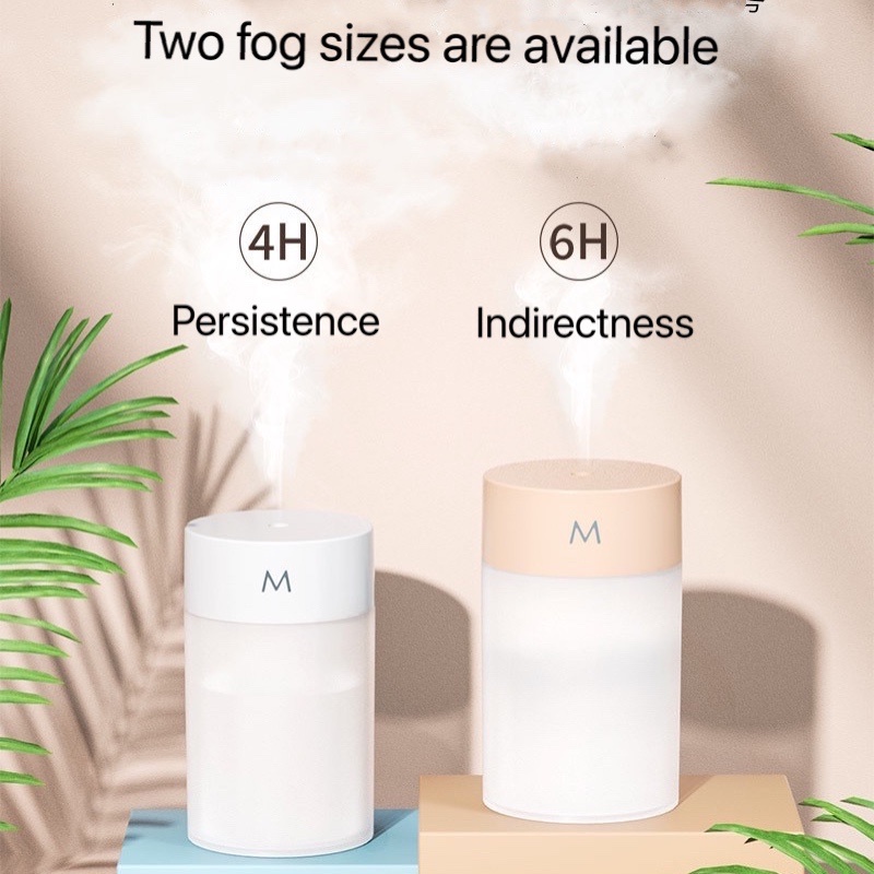 YUN Air  Humidifier Diffuser Portable Pelembab Udara with LED Light Warna/ Purifier Udara Air Aroma Therapy Mini/ Humidifier Purifier Untuk Bayi 260 Ml/ Cool Mist Purifier Mobil/ Water Purifier Aroma Terapi Set  Oil Minyak Esensial Aromaterapi