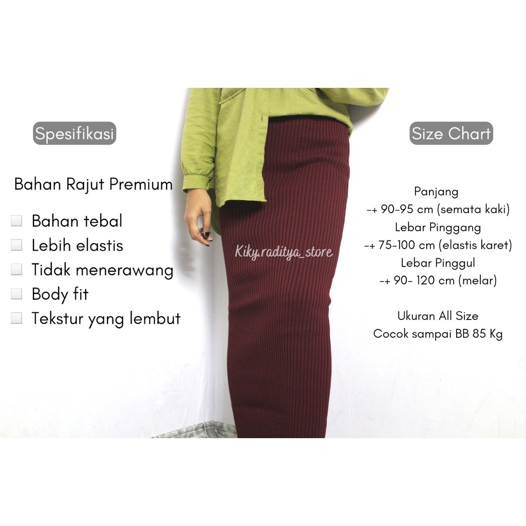 ROK KOREAN STYLE - ROK RAJUT SPAN KNIT PREMIUM / ROK WANITA / ROK RAJUT SPAN / /TERMURAH TIDAK TERAWANG