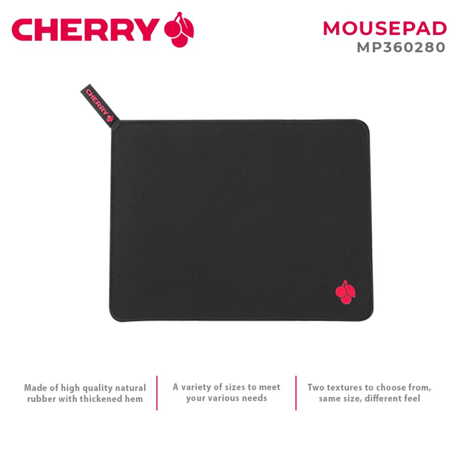 Mouse pad gaming cherry rubber 360x280 mm speed type smooth anti slip ja-g0437 0437 - Alas mousepad mat