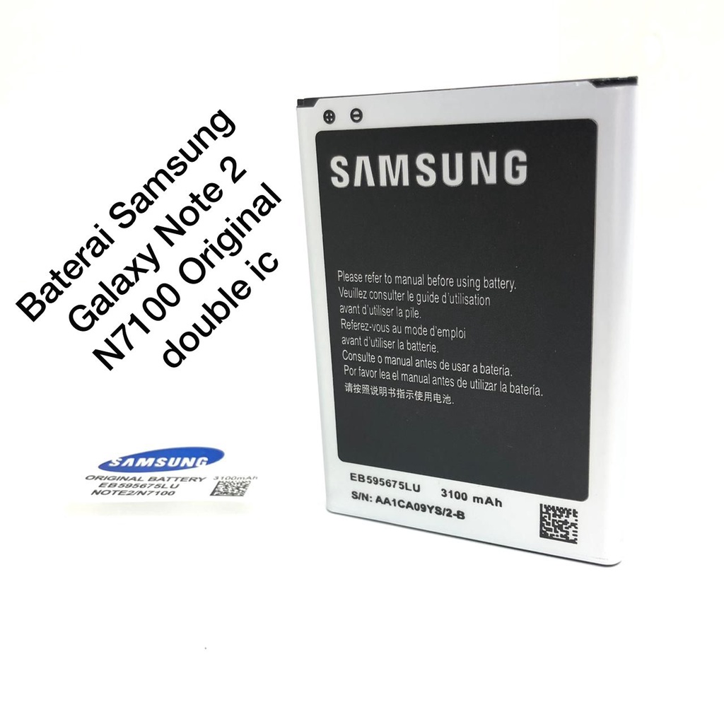 Batrai Samsung Galaxi Note 2 N7100 Baterai EB595675LU Batre Original Battery