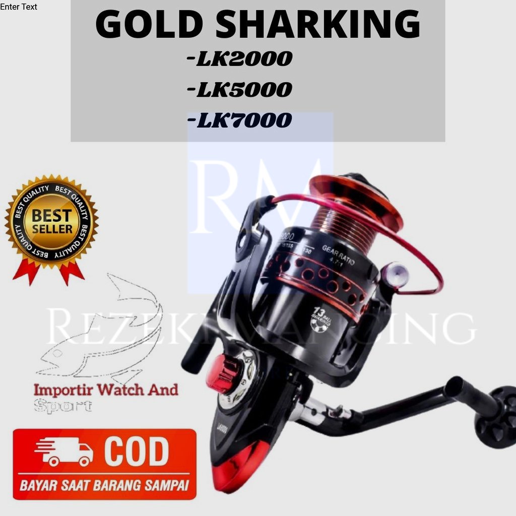 Reel Gold Sharking Reel Pancing Spinning Termurah Di Shopee RIIL LK 2000 5000 7000