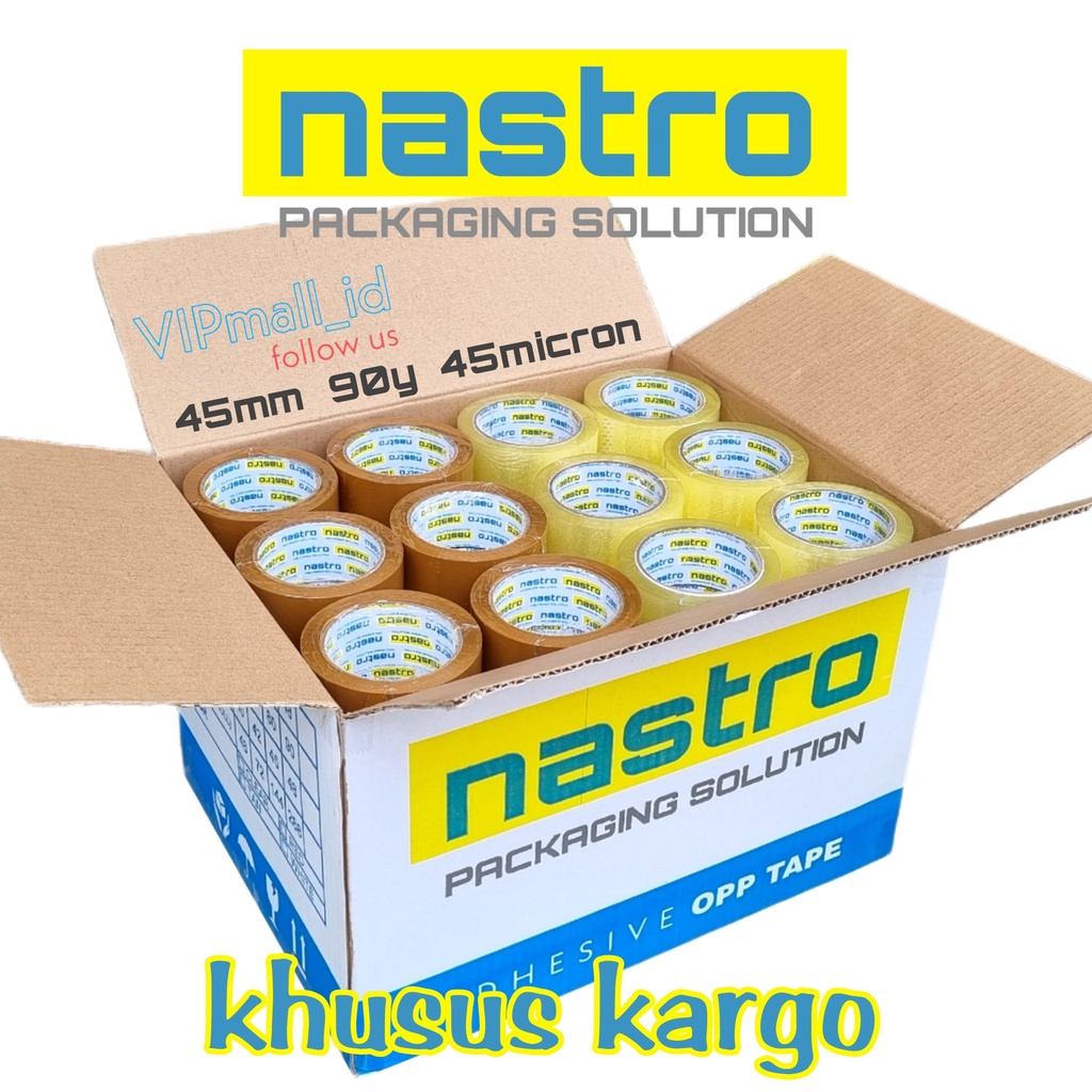 

LAKBAN NASTRO BENING COKLAT 45mm x 90y x 45micron - KHUSUS KARGO - OPP TAPE - LAKBAN MURAH - LAKBAN NASTRO - LAKBAN BENING - LAKBAN COKLAT - SETARA LAKBAN DAIMARU