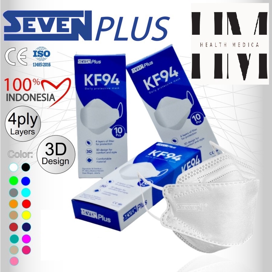 Masker KF 94 / Masker Seven / Seven Plus /  Masker / 4 ply / 10 pcs
