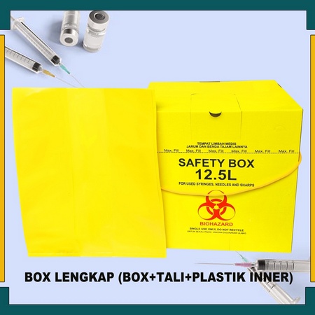Safety Box Medis / Dus Limbah Medis / Medical Safety Box / Kotak Limbah Medis 12,5 Liter