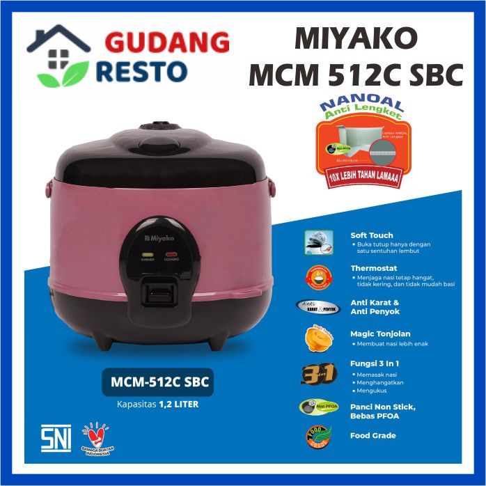 Miyako Magic Com 1.2 L Rice cooker 3 in 1 MCM 512 C / MCM512C / 512C