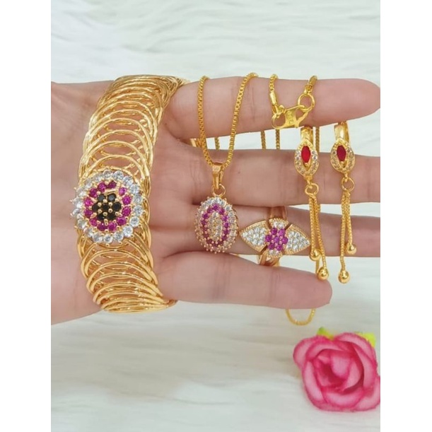 set perhiasan wanita dewasa xuping warna emas