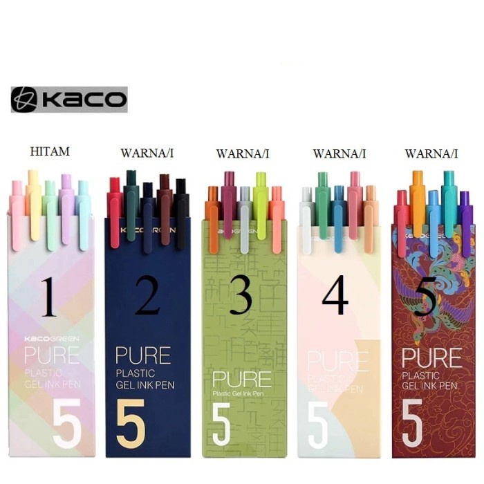 

Youpin KACO Sign Pen Durable 0.5mm 5pcs/Pack - PULPEN PENA - TINTA WAR - TINTA HITAM 1