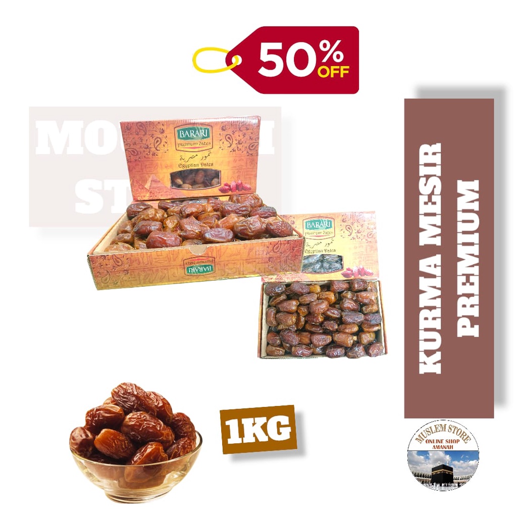 KURMA MESIR MADU PREMIUM 1KG/BARARI  (KEMASAN DUS)