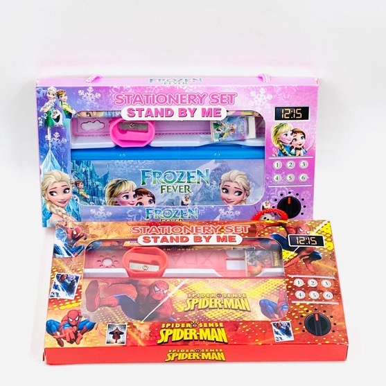 

Paket Alat Tulis / Study Set / Stationery Set Kotak Pensil Unicorn Spiderman Princess