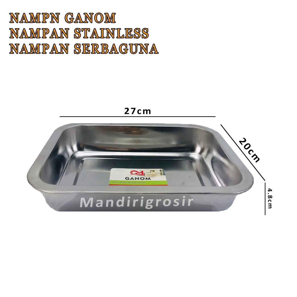 Nampan Stainless Steel * Nampan Ganom * Tempat Penyimpanan Makanan * Serbaguna