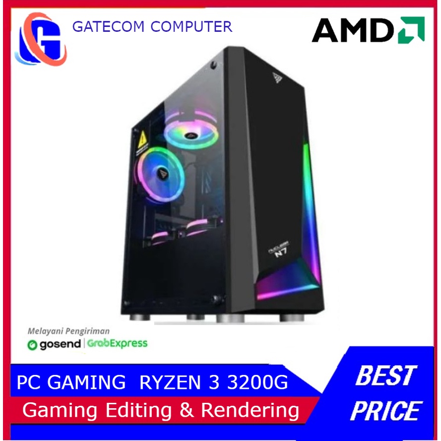 PC Gaming Ryzen 3 3200G | With Vega 8 | SSD 120 GB | HDD 1TB | DDR 8 GB