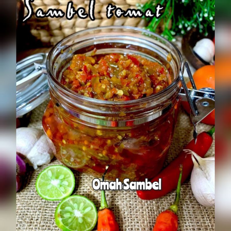 

sambal tomat cabai mix merah & hijau homemade khas omah sambel dapur simbok