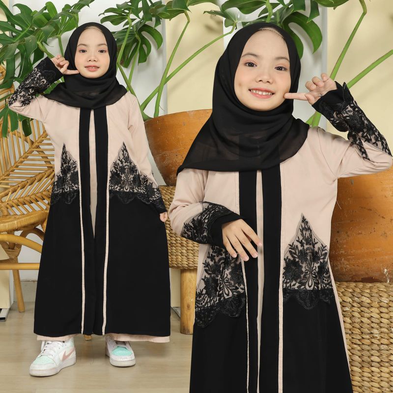 Alma Abaya Anak Hawa 08 Exclusive Gamis Syari Hitam Fashion Lebaran Turkey Muslimah Cantik Turki Dre
