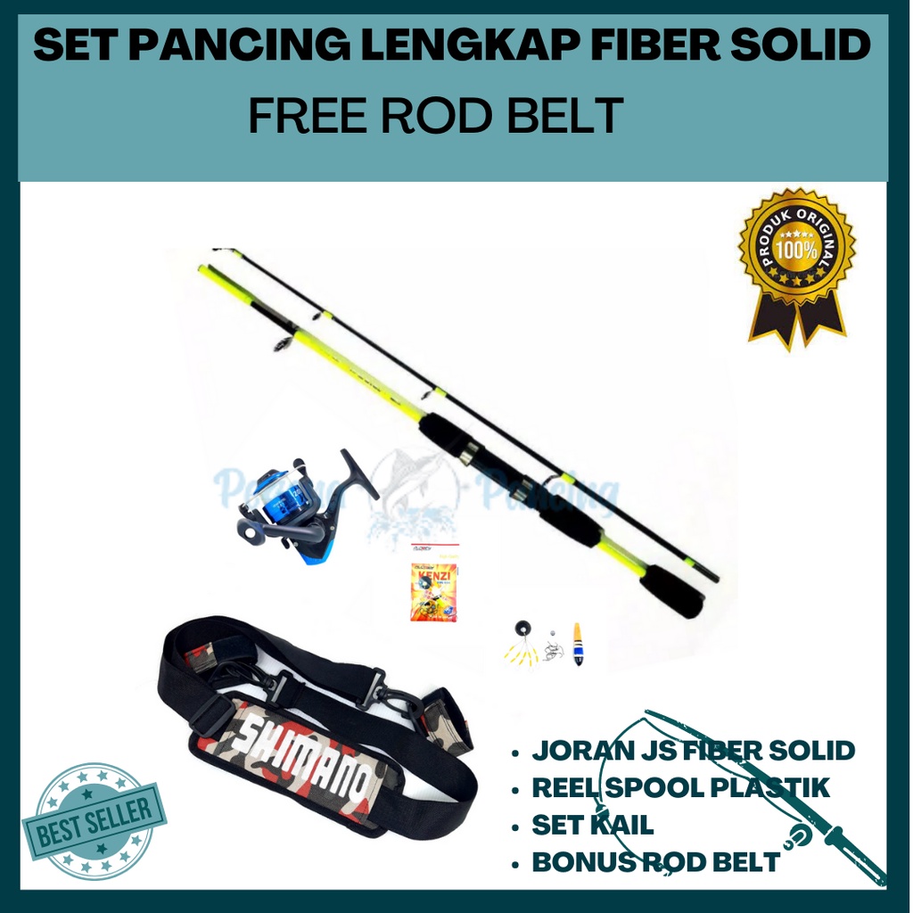 Set Pancing LENGKAP JORAN FIBER SOLID JAPAN STYLE FREE ROD BELT Sangat Murah