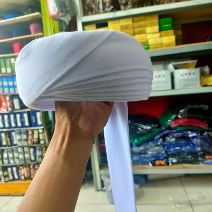 Sorban Sorban Imamah Permanen Peci Imamah Permanen - Putih, 9(D4T7) Sorban Arab Saudi Asli Sorban Ka