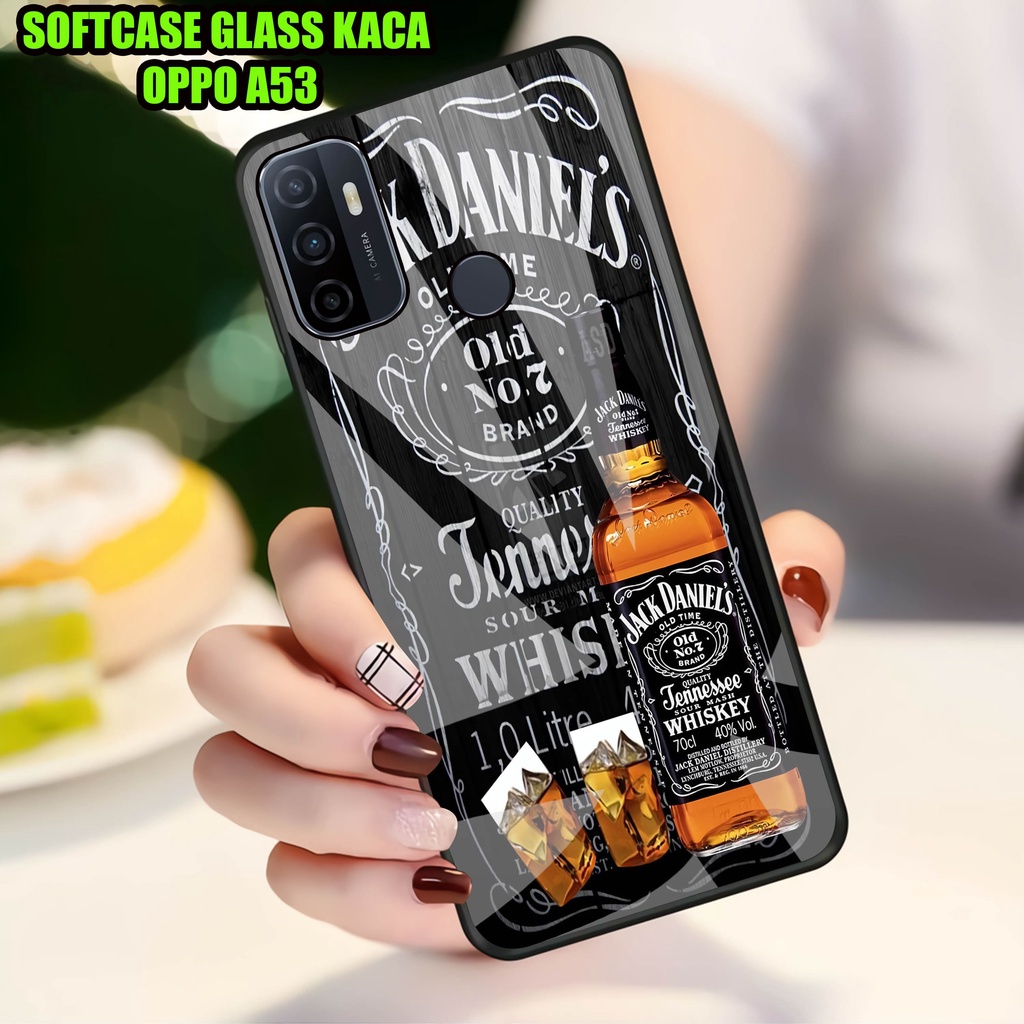 Softcase Glass Kaca OPPO A53]- Case Hp Pelindung Handphone OPPO A53] [ A33]