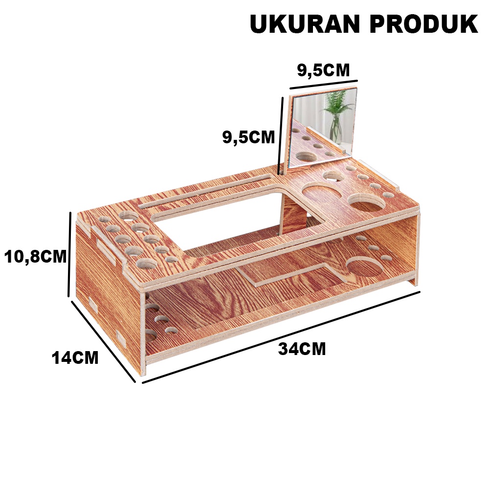 Rak Make Up Alat Kosmetik Organizer Bahan MDF - LC045