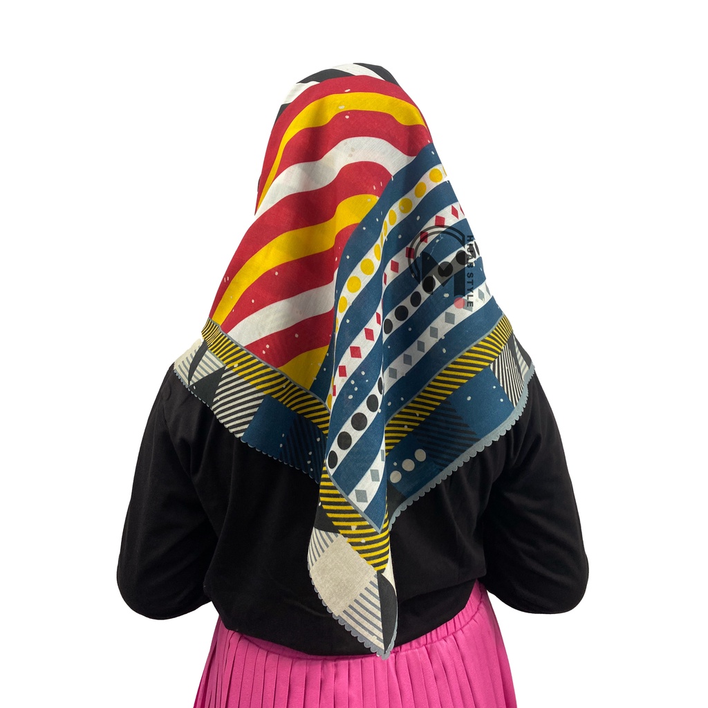 Mecca Hijab Voal Segi Empat Motip Nayra Lasercut Printing Premium II Hijab Voal Motif II Kerudung Segi Empat II Motif