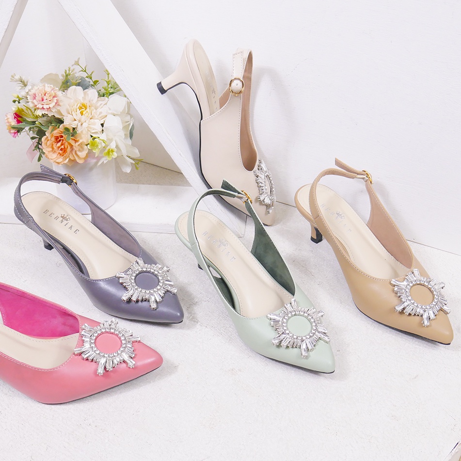 Bernx's Shoes - Sepatu Pesta Pengantin Widya Slingback Heels 5 cm