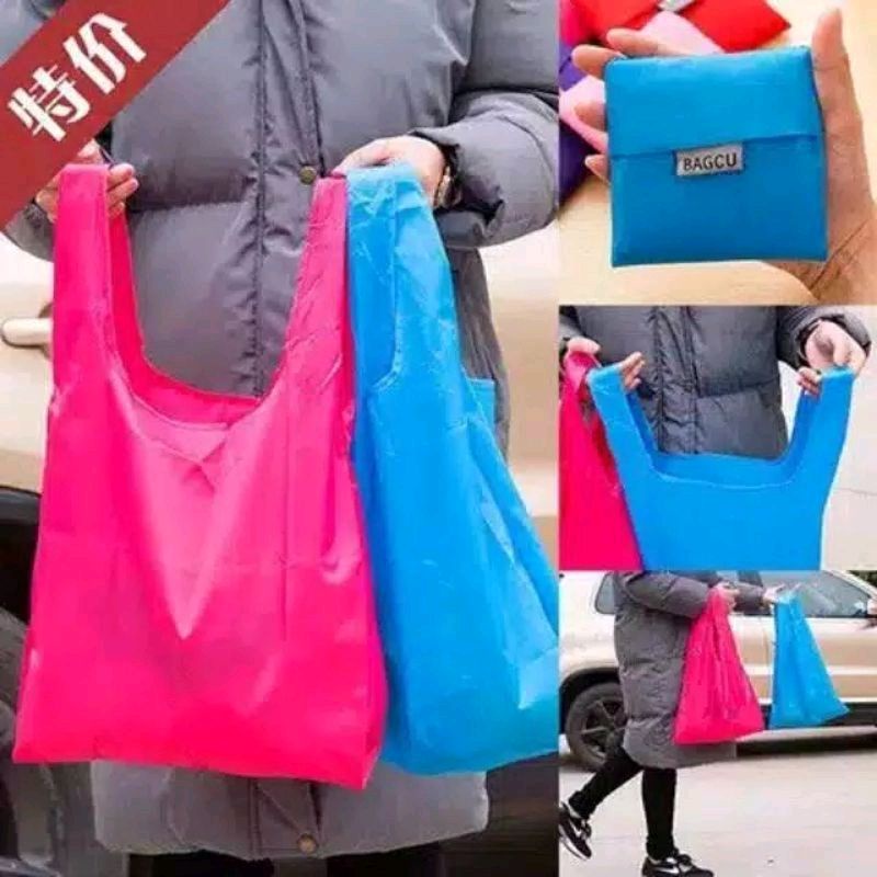 Tas Kantong Belanja Gulung / Tas Kantong belanja Lipat Jinjing / Shopping Bag Roll Up / Tote Bag