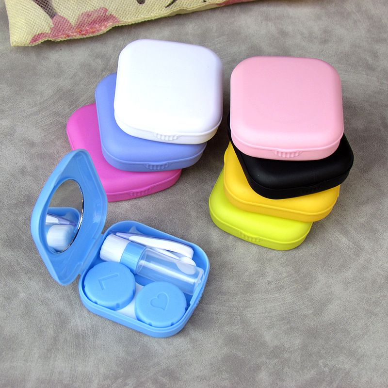 Tempat Softlens kecil isi 1 case + Botol Air / Travel kit Lenscase dengan Botol air