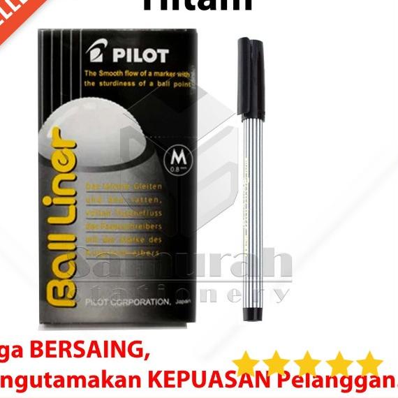 

[PRODUK MGQPL] Ballpoint Pilot Balliner 0.8 mm ECER / Pen Cabut Tebal Tanda Tangan Hitam - Biru L0P
