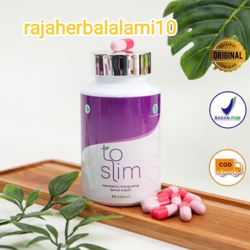 To Slim Herbal Jamu Pelangsing Obat Diet Detox 1 Botol isi 30 Kapsul Aman Terbaik BPOM