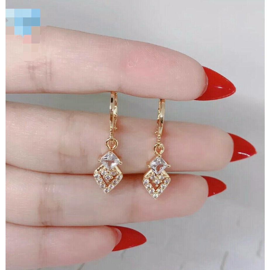 ANTING WANITA CANTIK BERLAPIS EMAS ASLI PRODUK IMPOR