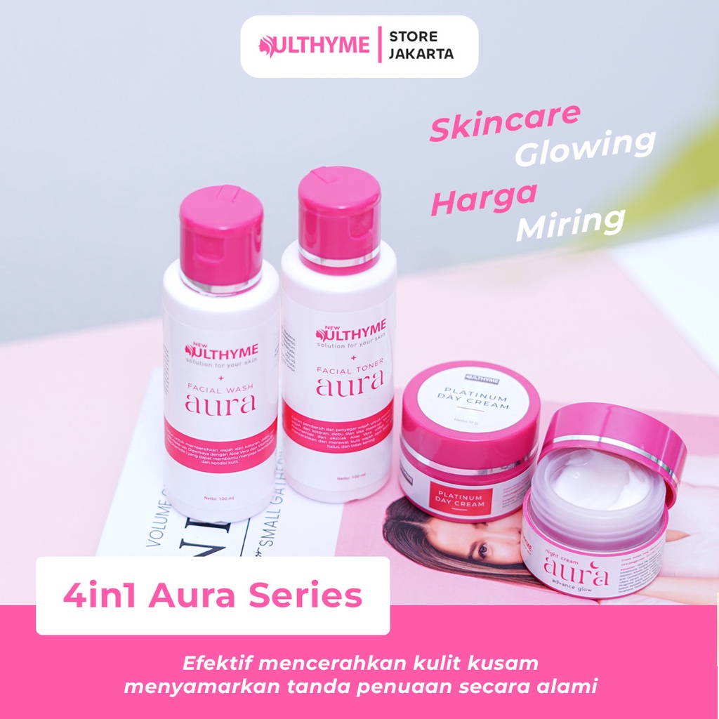 Ulthyme Wajah Aura Series Satu Set Skincare Pemutih Wajah Glowing Ampuh Original BPOM