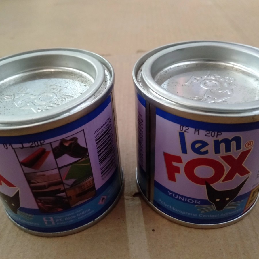 

Lem Aibon kuning kaleng merk Fox 70 gr